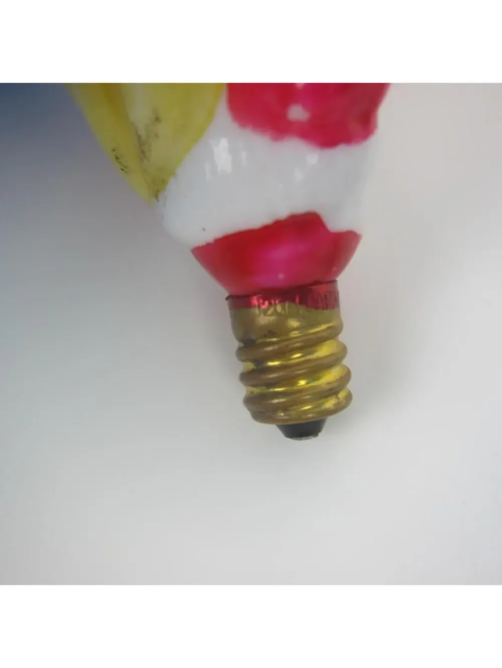 Vintage Santa Claus Christmas Milk Glass Light Bulb Figural Toy Sack Japan WORKS